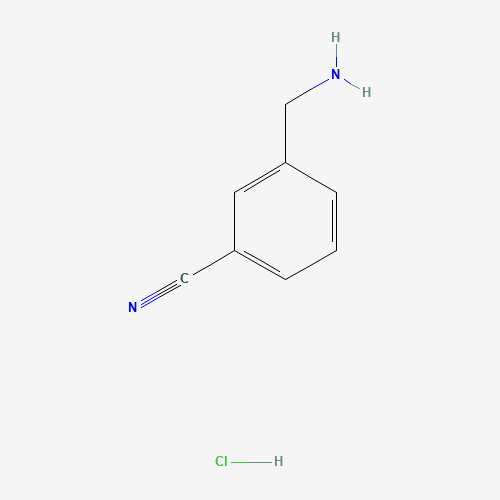 3-CYANOBENZYLAMINE HYDROCHLORIDE (CAS: 40896-74-0) - Chemical Structure and Molecular Formula 