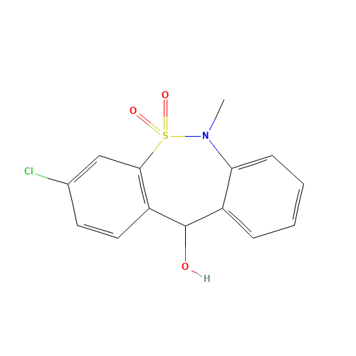 3-Chloro-6,11-dihydro-6-methyldibenzo[c,f][1,2]thiazepin-11-ol 5,5-dioxide (CAS: 26723-60-4) - Related Chemical Product