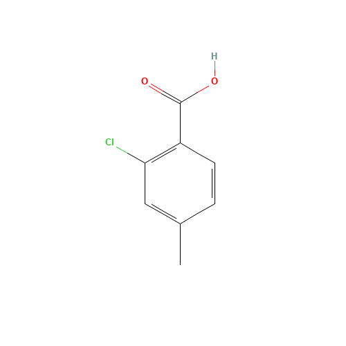 2-CHLORO-4-METHYLBENZOIC ACID (CAS: 7697-25-8) - Chemical Structure and Molecular Formula 