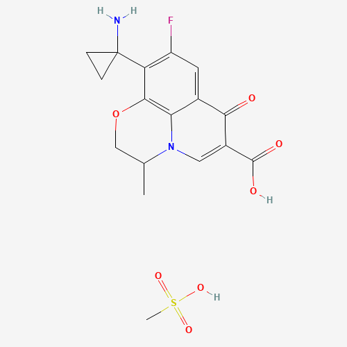 PAZUFLOXACIN MESYLATE (CAS: 136905-87-8) - Chemical Structure and Molecular Formula 