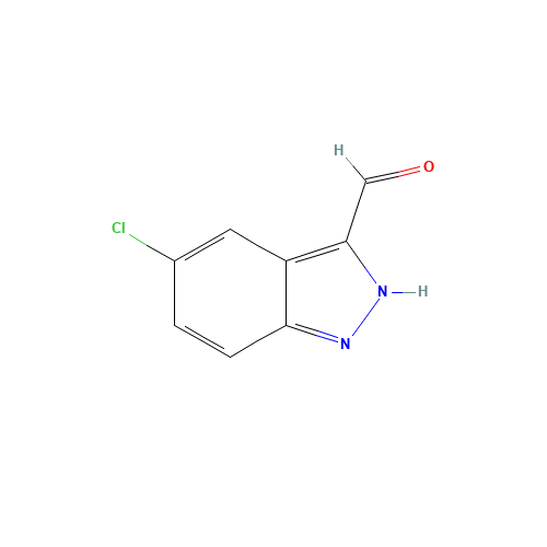 5-CHLORO INDAZOLE-3-CARBOXALDEHYDE (CAS: 102735-84-2) - Chemical Structure and Molecular Formula 