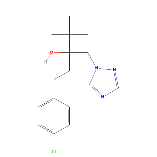 Tebuconazole (CAS: 107534-96-3) - Chemical Structure and Molecular Formula 