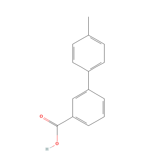 4'-METHYLBIPHENYL-3-CARBOXYLIC ACID (CAS: 147404-69-1) - Chemical Structure and Molecular Formula 