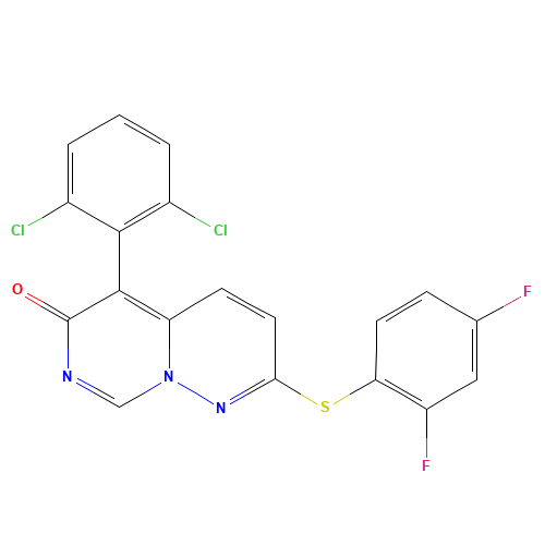 5-(2,6-Dichlorophenyl)-2-((2,4-difluorophenyl)thio)-6H-pyrimido[1,6-b]pyridazin-6-one (CAS: 209410-46-8) - Related Chemical Product