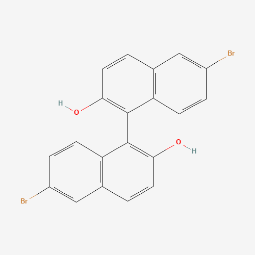 (S)-(-)-6,6'-Dibromo-1,1'-bi-2-naphthol (CAS: 80655-81-8) - Chemical Structure and Molecular Formula 