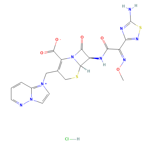 Cefozopran hydrochloride (CAS: 113981-44-5) - Chemical Structure and Molecular Formula 