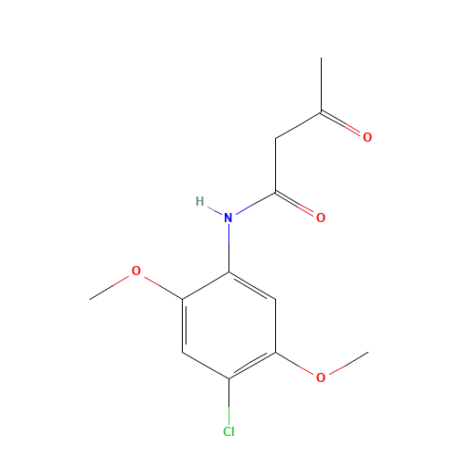 4'-Chloro-2',5'-dimethoxyacetoacetanilide (CAS: 4433-79-8) - Chemical Structure and Molecular Formula 
