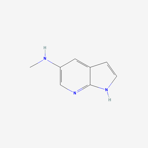 1H-Pyrrolo[2,3-b]pyridin-5-amine,N-methyl-(9CI) (CAS: 651744-44-4) - Chemical Structure and Molecular Formula 
