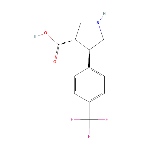 (3S,4R)-4-(4-(TRIFLUOROMETHYL)PHENYL)PYRROLIDINE-3-CARBOXYLIC ACID (CAS: 1049978-66-6) - Related Chemical Product
