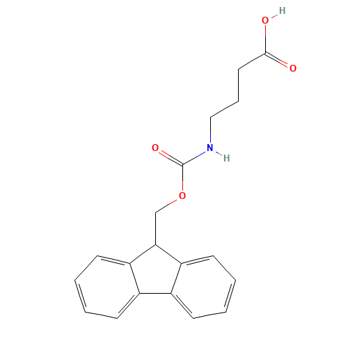FMOC-GAMMA-ABU-OH (CAS: 116821-47-7) - Chemical Structure and Molecular Formula 