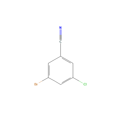 3-Bromo-5-chlorobenzonitrile (CAS: 304854-55-5) - Chemical Structure and Molecular Formula 