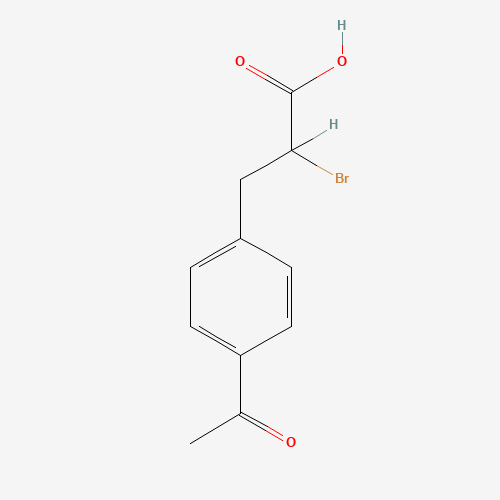 4-Acetyl-alfa-bromohydrocinnamicacid (CAS: 18910-19-5) - Chemical Structure and Molecular Formula 