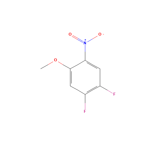 3,4-Difluoro-6-Nitroanisole (CAS: 66684-64-8) - Chemical Structure and Molecular Formula 