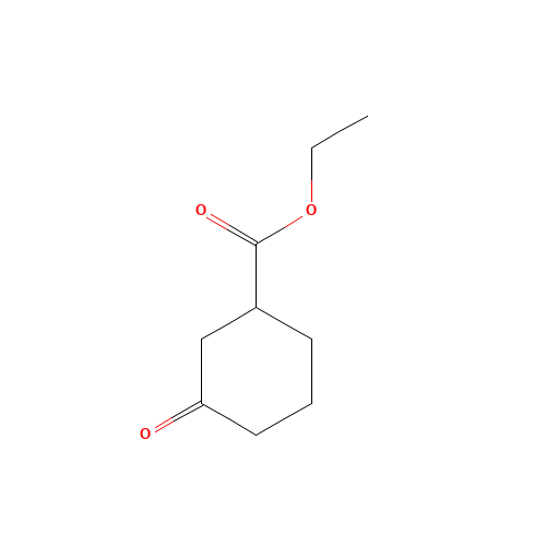 ETHYL 3-OXOCYCLOHEXANE-1-CARBOXYLATE (CAS: 33668-25-6) - Chemical Structure and Molecular Formula 