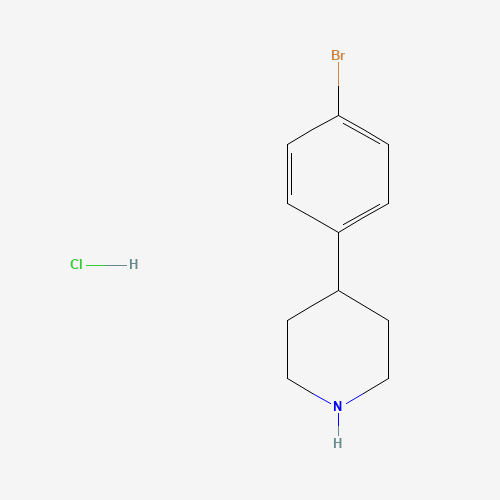 4-(4'-BROMOPHENYL)PIPERIDINE HYDROCHLORIDE chemical structure 4-(4'-BROMOPHENYL)PIPERIDINE HYDROCHLORIDE (CAS: 769944-79-8) - Chemical Structure and Molecular Formula