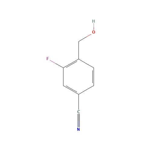 4-Cyano-2-fluorobenzyl alcohol (CAS: 219873-06-0) - Chemical Structure and Molecular Formula 