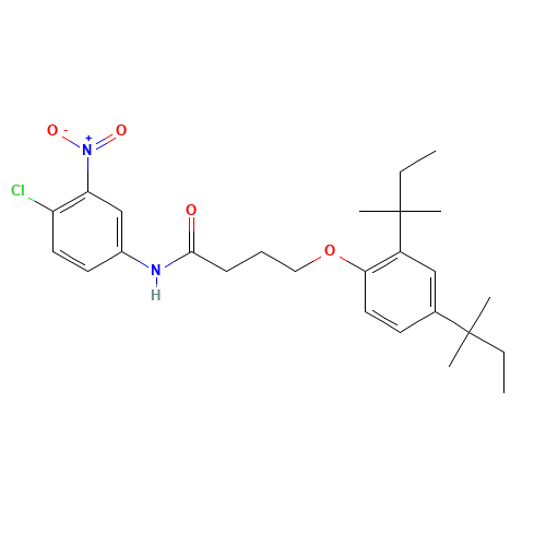 4-(2,4-Bis(tert-pentyl)phenoxy)-N-(4-chloro-3-nitrophenyl)butyramide (CAS: 63134-29-2) - Related Chemical Product