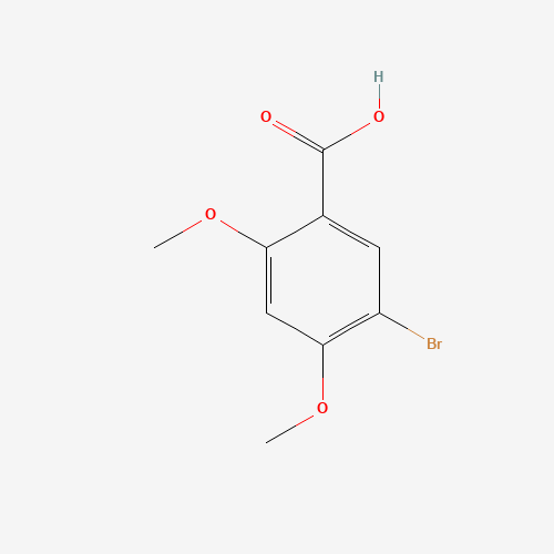 5-BROMO-2 4-DIMETHOXYBENZOIC ACID  97 (CAS: 32246-20-1) - Chemical Structure and Molecular Formula 