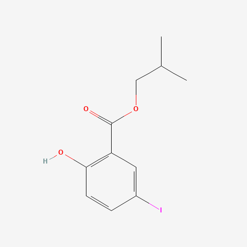 isobutyl 2-hydroxy-5-iodobenzoate (CAS: 15206-70-9) - Chemical Structure and Molecular Formula 