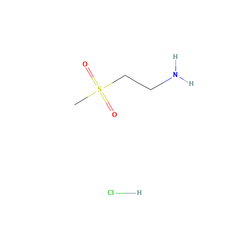 2-Aminoethylmethylsulfone hydrochloride (CAS: 104458-24-4) - Chemical Structure and Molecular Formula 