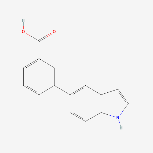 3-(5'-INDOLE)BENZOIC ACID (CAS: 886363-16-2) - Chemical Structure and Molecular Formula 