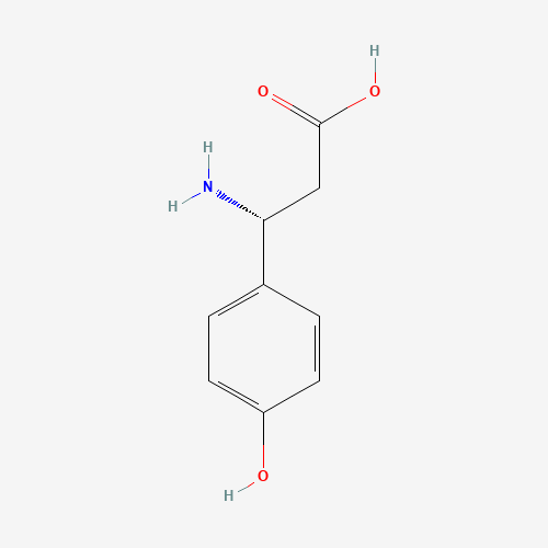 (R)-3-AMINO-3-(4-HYDROXY-PHENYL)-PROPIONIC ACID (CAS: 73025-69-1) - Chemical Structure and Molecular Formula 