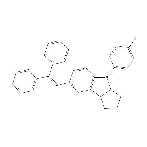 7-(2,2-Diphenylethenyl)-1,2,3,3a,4,8b-hexahydro-4-(4-methylphenyl)-cyclopent[b]indole (CAS: 213670-22-5) - Chemical Structure and Molecular Formula 