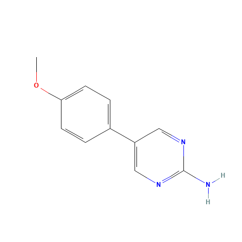 5-(4-Methoxyphenyl)pyrimidin-2-amine (CAS: 31408-47-6) - Chemical Structure and Molecular Formula 