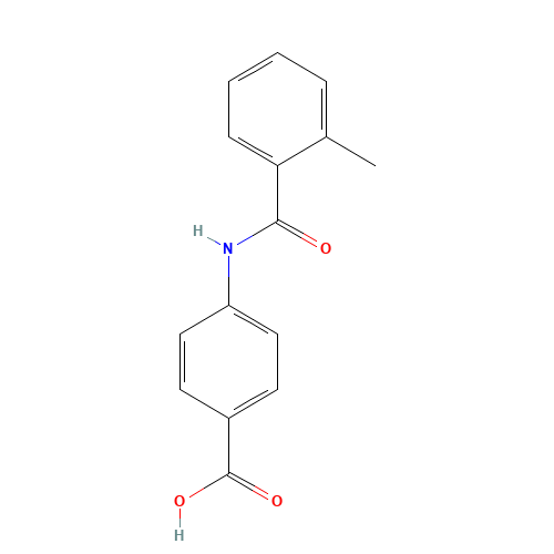 4-[(2-methylbenzoyl)amino]benzoic acid (CAS: 108166-22-9) - Chemical Structure and Molecular Formula 