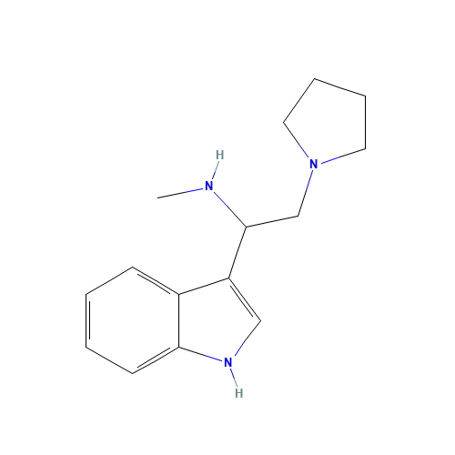 [1-(1H-INDOL-3-YL)-2-PYRROLIDIN-1-YL-ETHYL]-METHYL-AMINE (CAS: 885951-05-3) - Related Chemical Product
