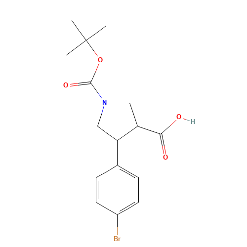 4-(4-BROMO-PHENYL)-PYRROLIDINE-1,3-DICARBOXYLIC ACID 1-TERT-BUTYL ESTER (CAS: 939757-97-8) - Related Chemical Product