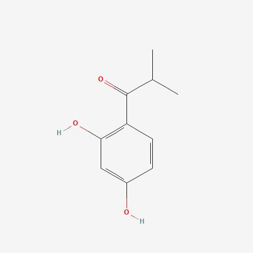 1-(2,4-Dihydroxyphenyl)-2-methyl-1-propanone (CAS: 29048-54-2) - Chemical Structure and Molecular Formula 