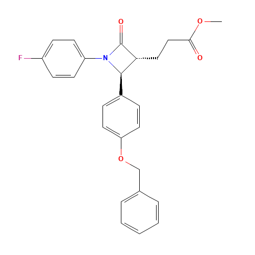 Methyl (3R,4S)-1-(4-fluorophenyl)-2-oxo-4-[4-(phenylmethoxy)phenyl]-3-azetidinepropanoate (CAS: 204589-80-0) - Related Chemical Product