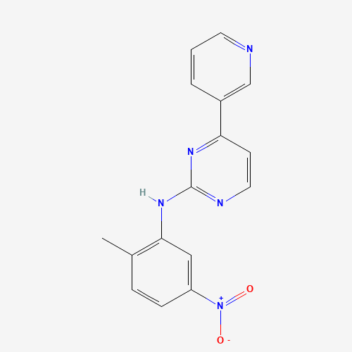 N-(2-Methyl-5-nitrophenyl)-4-(pyridin-3-yl)pyrimidin-2-amine (CAS: 152460-09-8) - Chemical Structure and Molecular Formula 