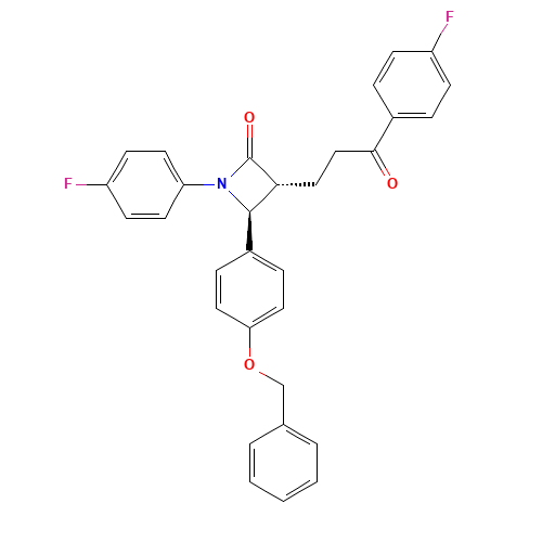 (3R,4S)-4-[4-(Benzyloxy)phenyl]-1-(4-fluorophenyl)-3-[3-(4-fluorophenyl)-3-oxopropyl]azetidin-2-one (CAS: 190595-65-4) - Related Chemical Product