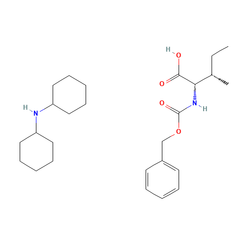 N-CARBOBENZOXY-L-ISOLEUCINE DICYCLOHEXYLAMMONIUM SALT (CAS: 26699-00-3) - Chemical Structure and Molecular Formula 