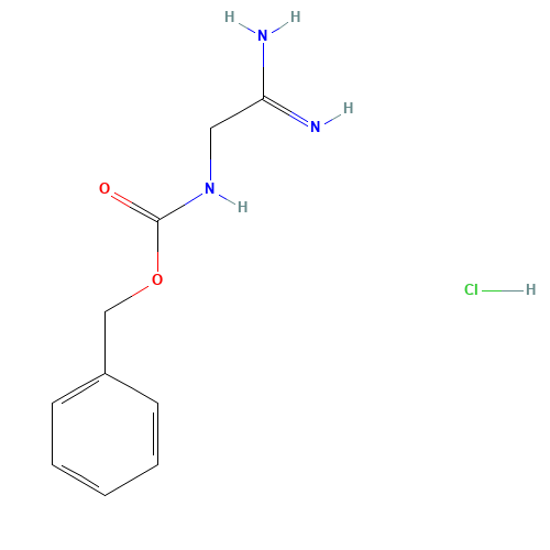 Carbamicacid,(2-amino-2-iminoethyl)-,phenylmethylester,monohydrochloride (CAS: 50850-19-6) - Chemical Structure and Molecular Formula 