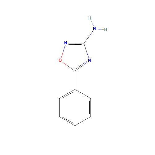 5-Phenyl-1,2,4-Oxadiazol-3-Amine (CAS: 7788-14-9) - Chemical Structure and Molecular Formula 