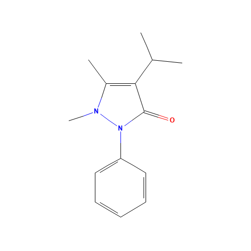 Propyphenazone (CAS: 479-92-5) - Chemical Structure and Molecular Formula 
