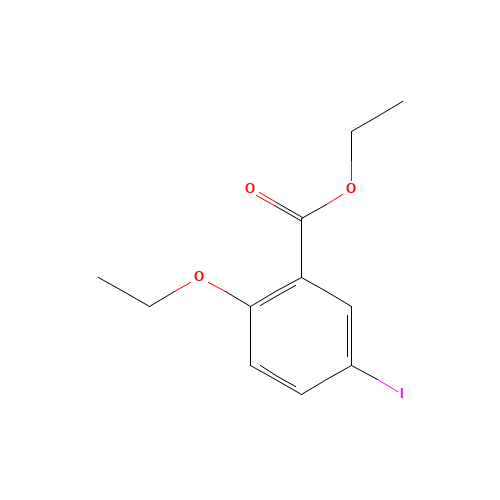 ethyl 2-ethoxy-5-iodobenzoate (CAS: 1131587-17-1) - Chemical Structure and Molecular Formula 