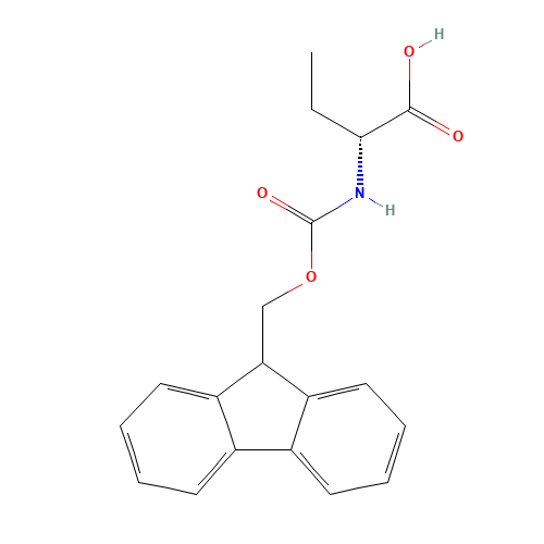 FMOC-D-ABU-OH (CAS: 170642-27-0) - Chemical Structure and Molecular Formula 