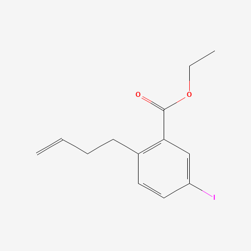 ethyl 2-(but-3-enyl)-5-iodobenzoate (CAS: 1131587-19-3) - Chemical Structure and Molecular Formula 