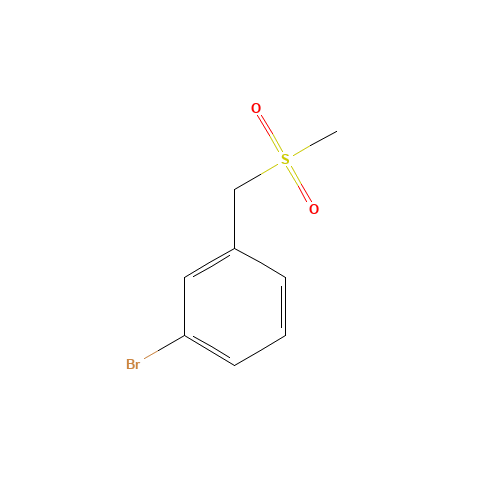 3-BROMOBENZYLMETHYLSULFONE (CAS: 153435-84-8) - Chemical Structure and Molecular Formula 