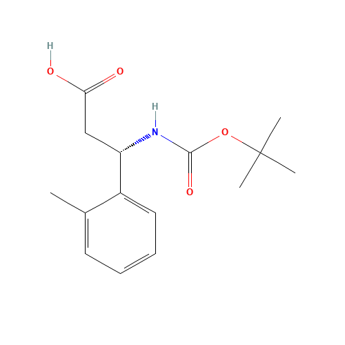 Boc-2-Methyl-D-beta-phenylalanine (CAS: 499995-74-3) - Chemical Structure and Molecular Formula 