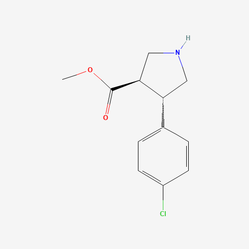 Trans-methyl 4-(4-chlorophenyl)pyrrolidine-3-carboxylate (CAS: 813425-70-6) - Chemical Structure and Molecular Formula 