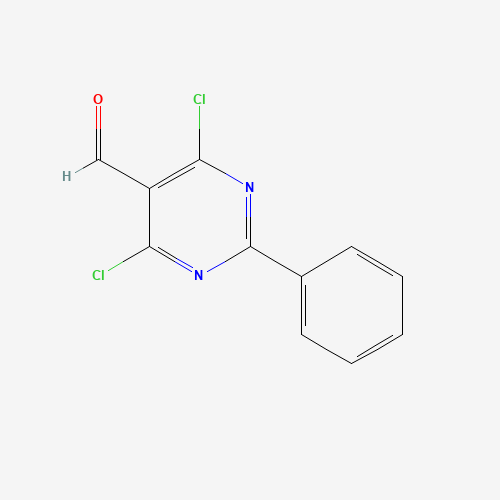 5-Pyrimidinecarboxaldehyde,4,6-dichloro-2-phenyl- (CAS: 14160-92-0) - Chemical Structure and Molecular Formula 