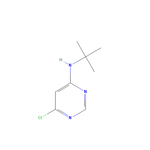 N-(tert-Butyl)-6-chloropyrimidin-4-amine (CAS: 945896-38-8) - Chemical Structure and Molecular Formula 