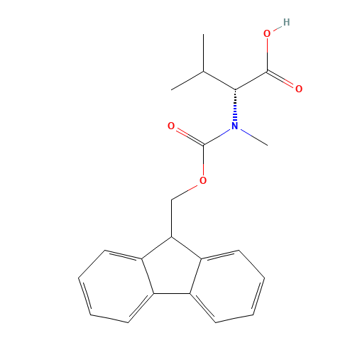 Fmoc-N-methyl-D-valine (CAS: 103478-58-6) - Chemical Structure and Molecular Formula 
