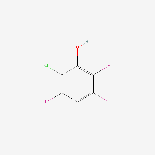 2-CHLORO-3,5,6-TRIFLUOROPHENOL (CAS: 121555-66-6) - Chemical Structure and Molecular Formula 