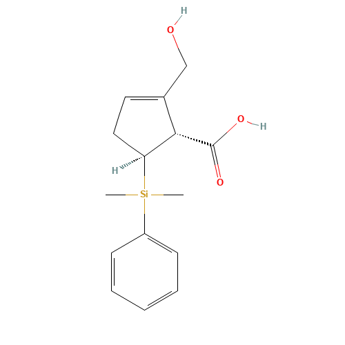 (1R,5S)-5-(Dimethylphenylsilyl)-2-(hydroxymethyl)-2-cyclopentene-1-carboxylic acid (CAS: 649761-21-7) - Related Chemical Product